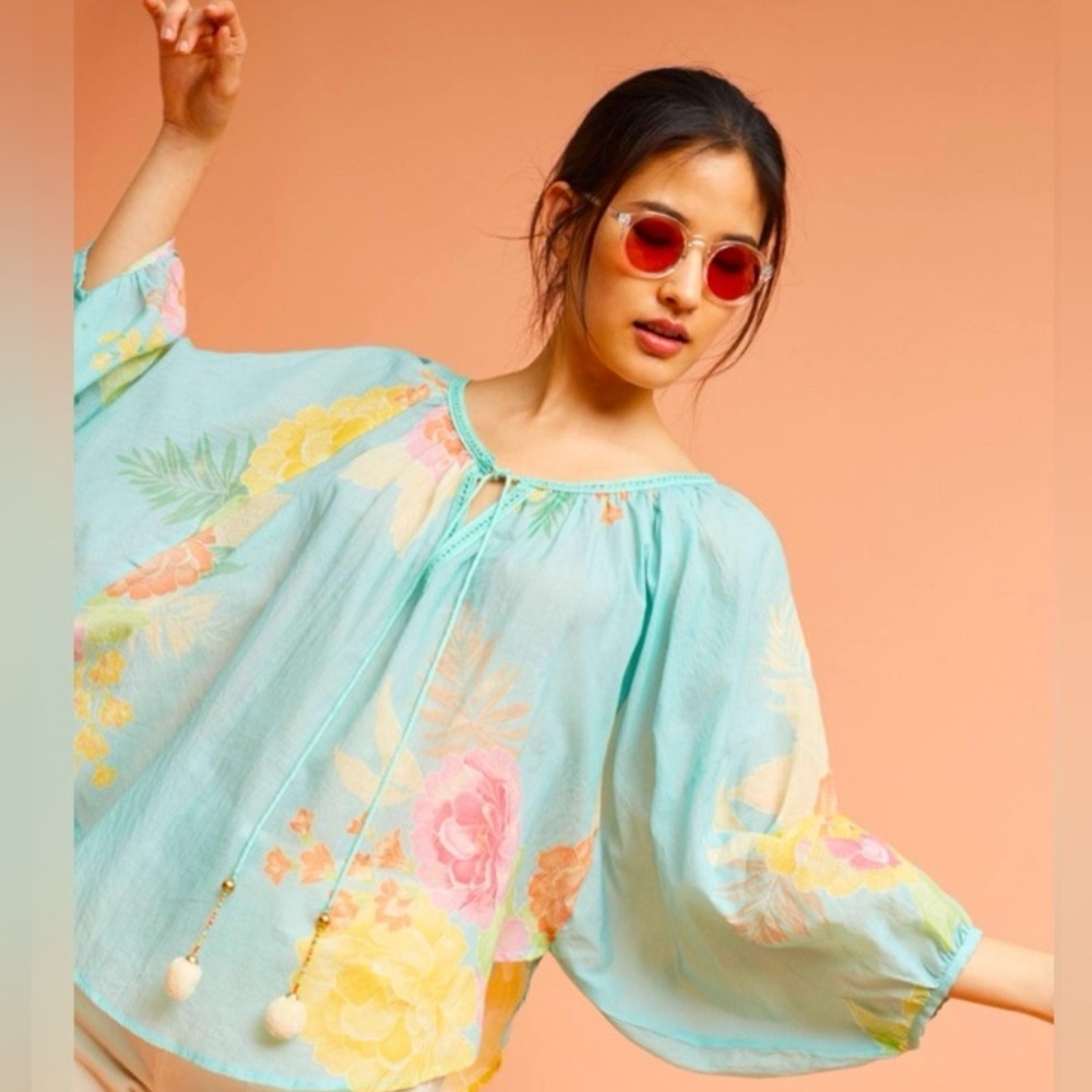 Anthropologie Farm Rio Basel Peasant Top